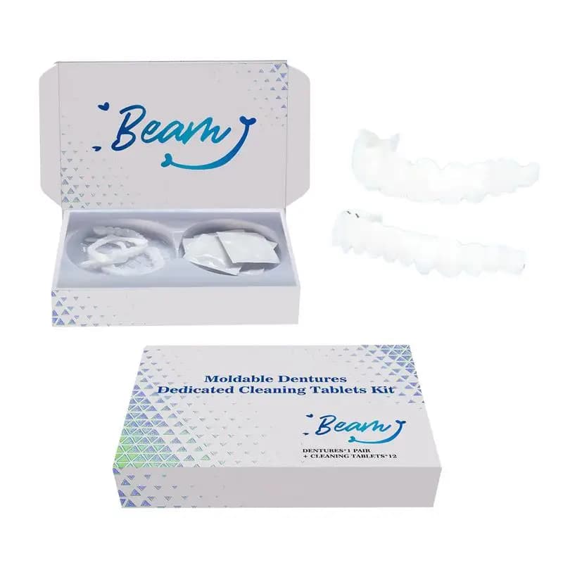 Impiallacciatura Snapon Denti Kit Fit Sbiancamento Dei Denti Copertura Dei Denti Finti In Resina Falsi Bretelle A Scatto Sorriso Impiallacciature Protesi Denti Finti