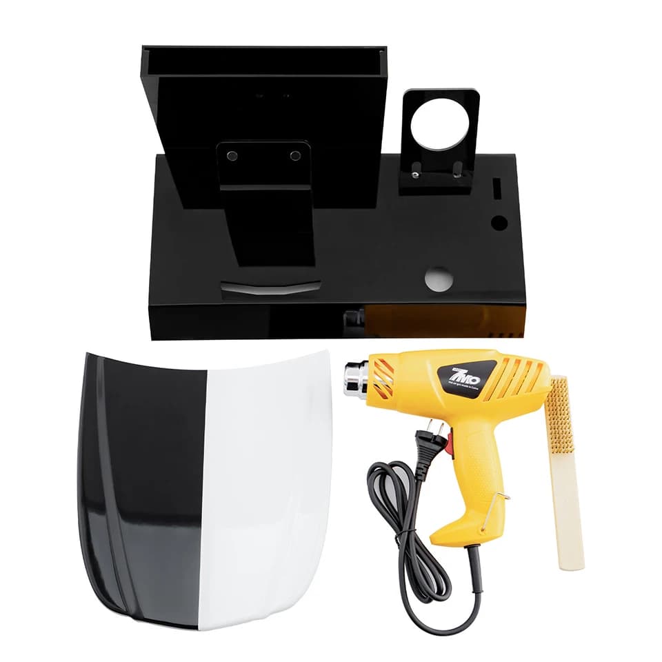 Espositore Dimostrativo PPF con Supporto in Acrilico e Modello con Cofano, Kit di Test PPF per Resistenza ai Graffi e alle Macchie con Pistola Termica 648C