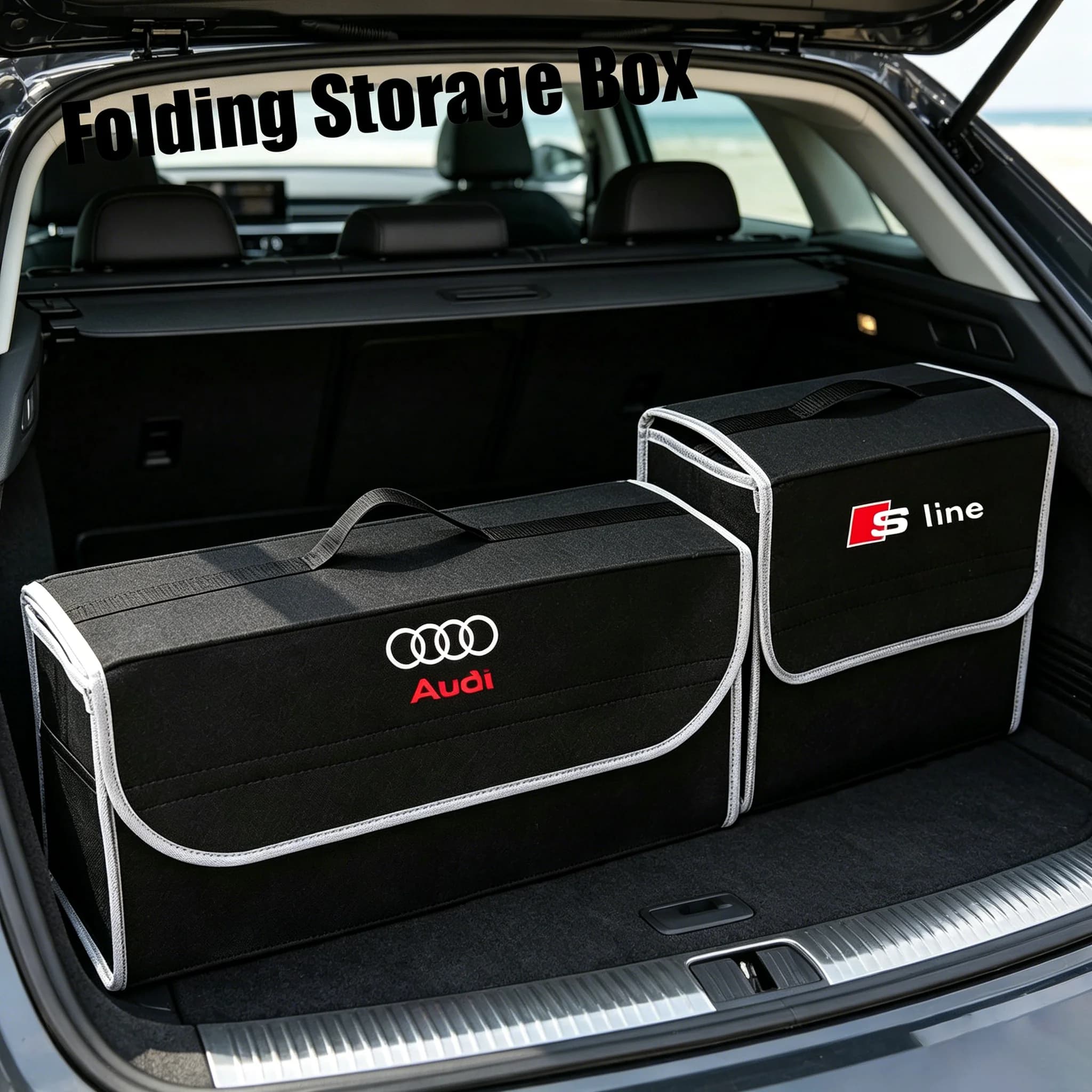 Car Accessories Storage Bags Trunk Travel Organizer Box For Audi Sline Q3 A5 A7 A3 A4 A1 Q5 Q7 A4L TT RS Quattro S3 S4 S6 S5 S7