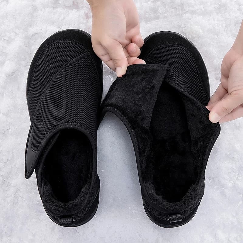 Winter casual sneakers with wide tip with fur for elderly Adjustable diabetic shoes Borsite Alluce valgo Sollievo