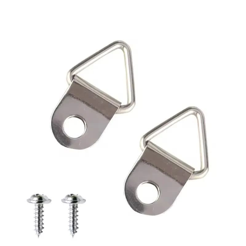 12Pcs Silver Frame Hangers with 12 Screws, Sturdy Metal for Picture Art Photo Frame Multi Scene