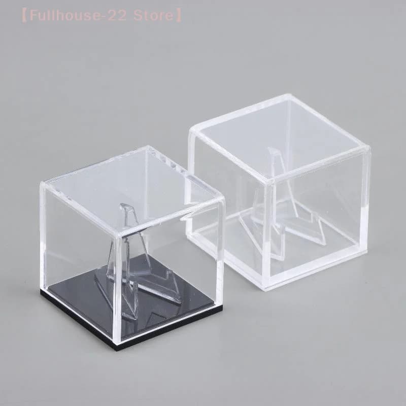 【MAX-22】Acrylic Guitar Pick Display Box With Stand Collectible Rack Storage Case Transparent Pick Jewelry Holder