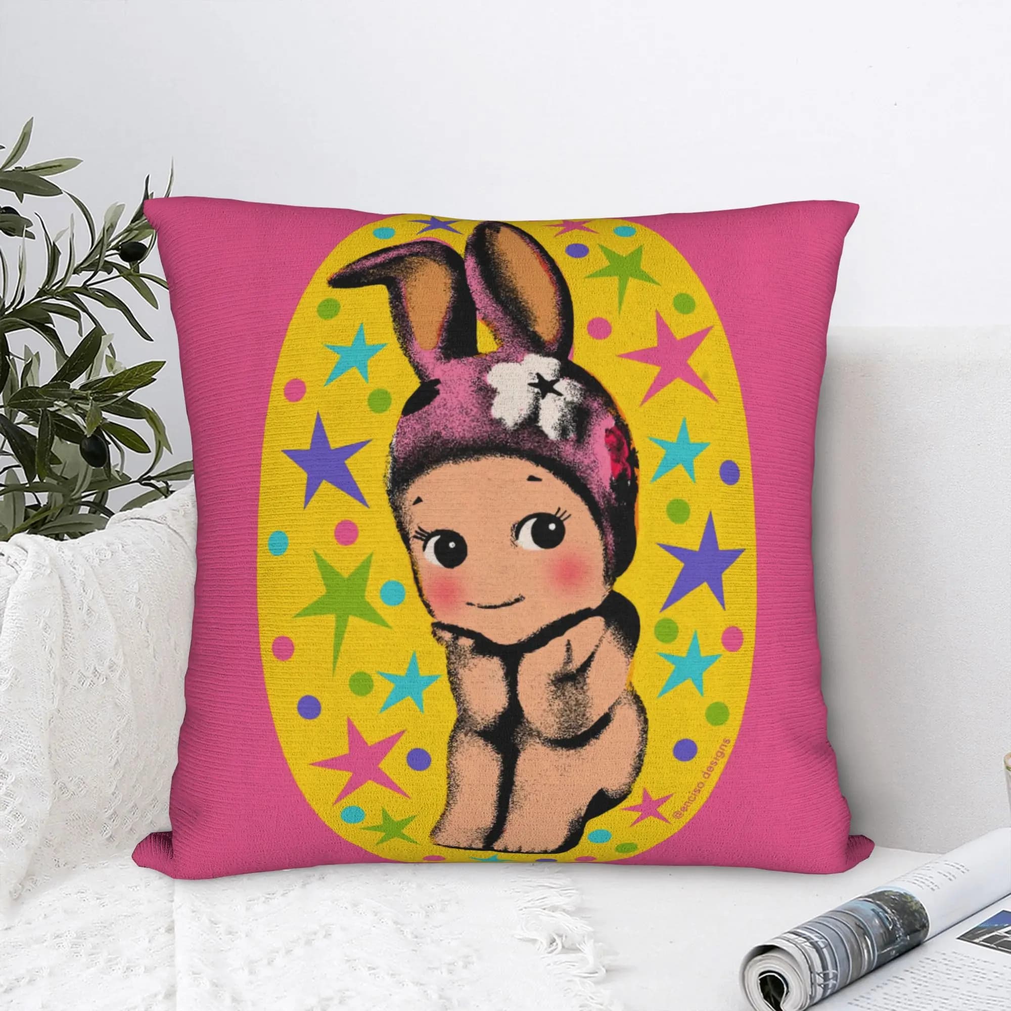 Lovely Sonnys Pillowcases Fruit Angels Various Cute Funny Pillow Case For Sofa Couch Bed Living Room Comfy Pillow Cover