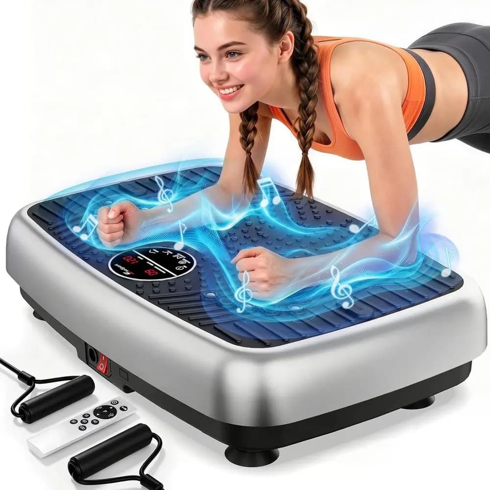 Pedana Vibrante a Doppio Motore per Drenaggio Linfatico e Fitness Completo - Attrezzatura Ideale per Allenamento Domestico per Perdita di Peso e Tonificazione
