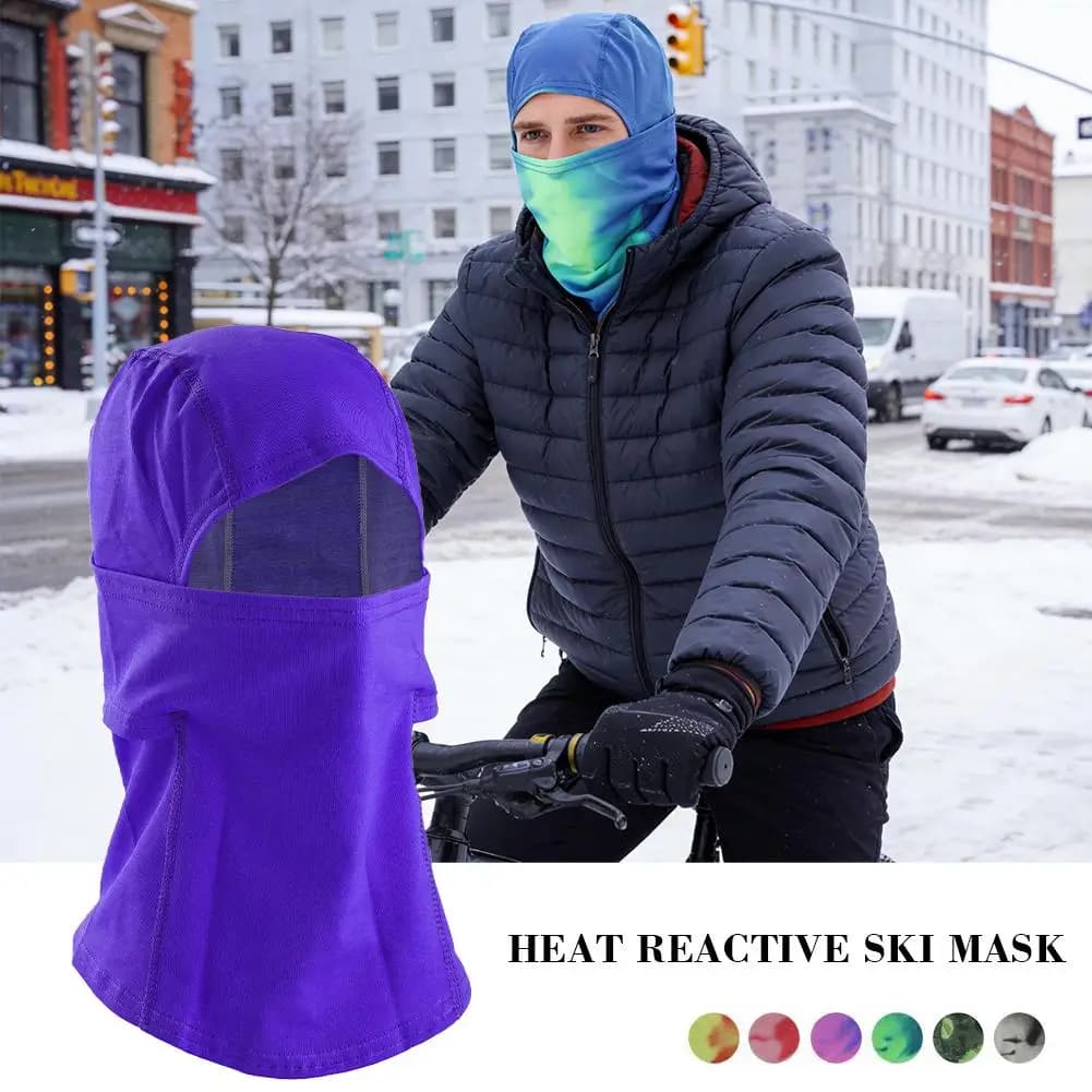 Color-changing Headgear Motorcycle For Hiking Cycling Heat Reactive Balaclava Unisex Temperature Sensitive Ski Mask