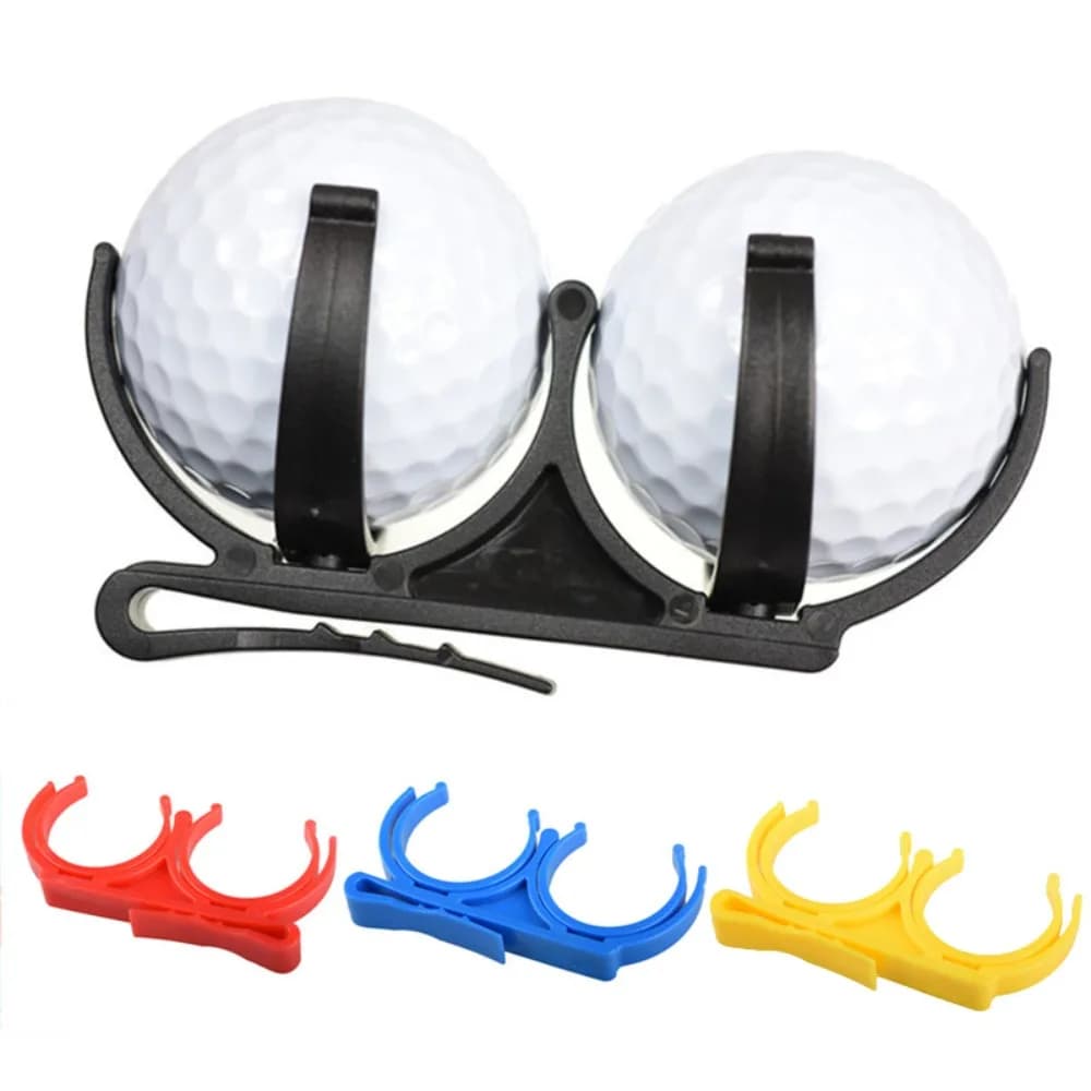 Golf Clip Rotatable Folding Ball Clip, Golf Accessories, Can Hold Two Balls Ball Pick-up Clip Double Ball Clip