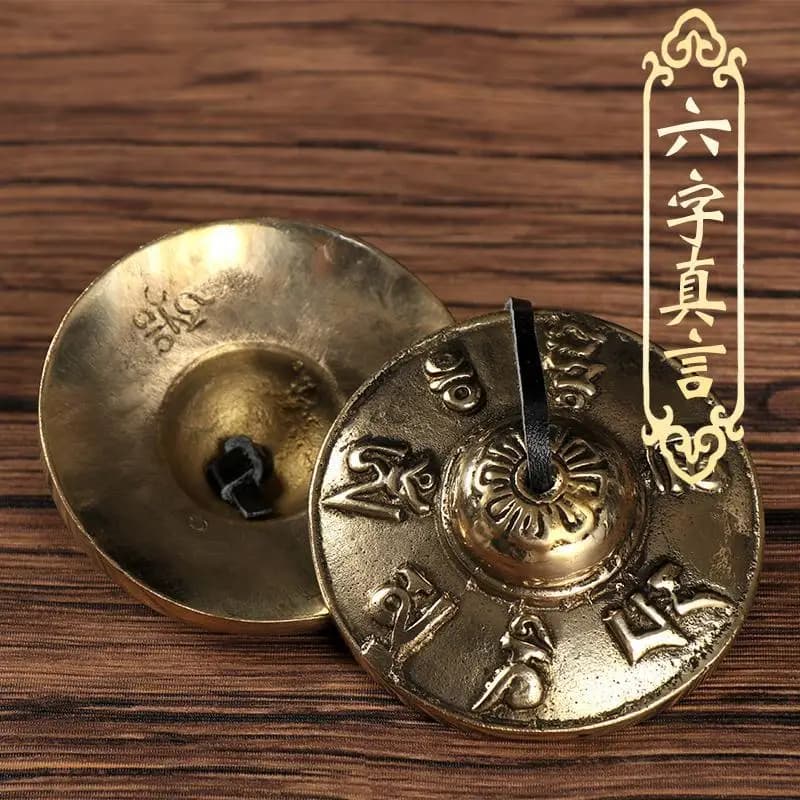 Tibet Tibetan Nepal Tingsha Bells Statue Ornament Home Office Cabinet Deco Desktop Decor Figurines