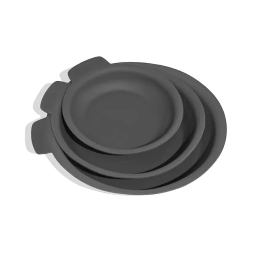 Set di 3 Pezzi per Cucina con Protezioni per Padelle in Silicone Modellato Grafite, Lavabili in Lavastoviglie