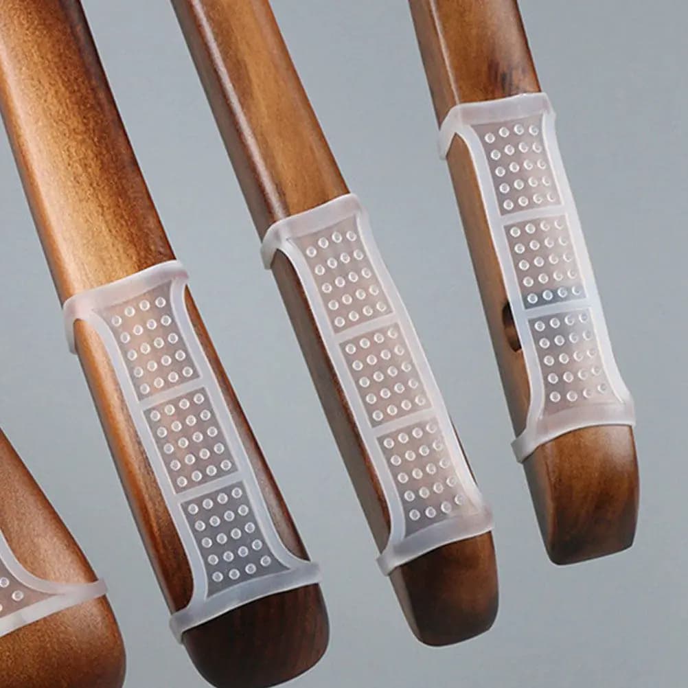 50 Pezzi Strisce Adesive in Silicone Testurizzato Antiscivolo per Appendiabiti, Nastro Antiscivolo per Appendiabiti in Legno Liscio e Lucido per Camera da Letto