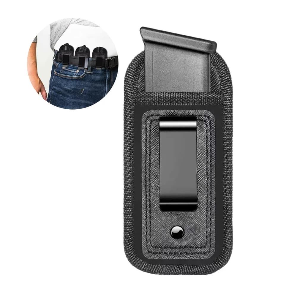 Hidden Loading Case Fondina Charger Belt Clip for 9mm.40mm Gun Glock 19 21 22 23 Ruger SR40 Full size XD Beretta