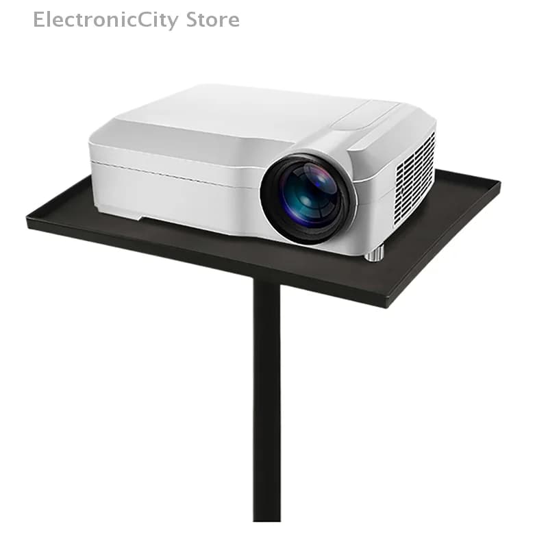 1Pc 1/4in Vine Adapter 25x18CM Tray Projectors Tripod Support Audio Card Projectors Tray Platform Support Black Plastic