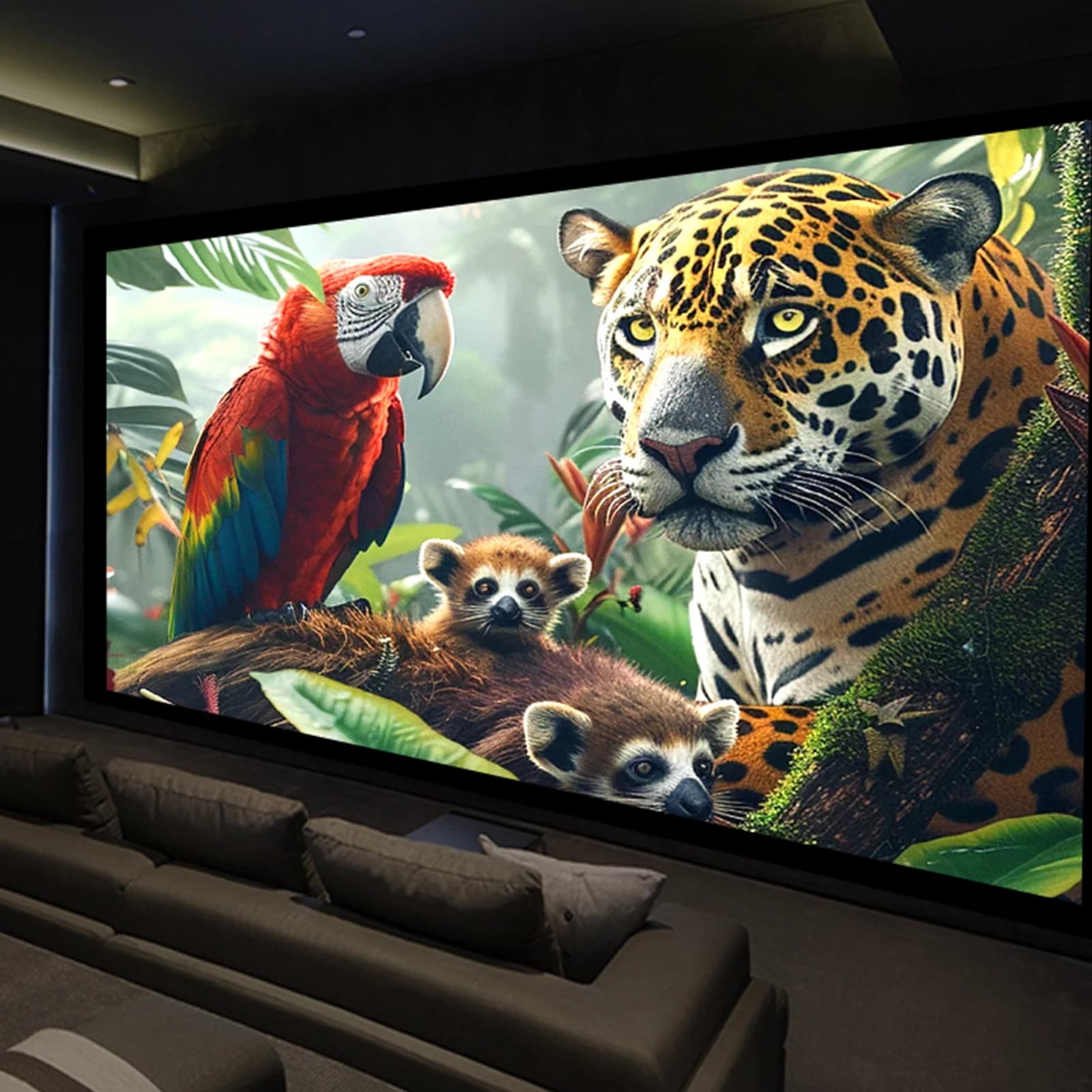 NEW Good View HD 200 Inch 16:9 Home Cinema 3D Brightness Black Velevt Flat Fixed Frame Screen Projector Projection Screens