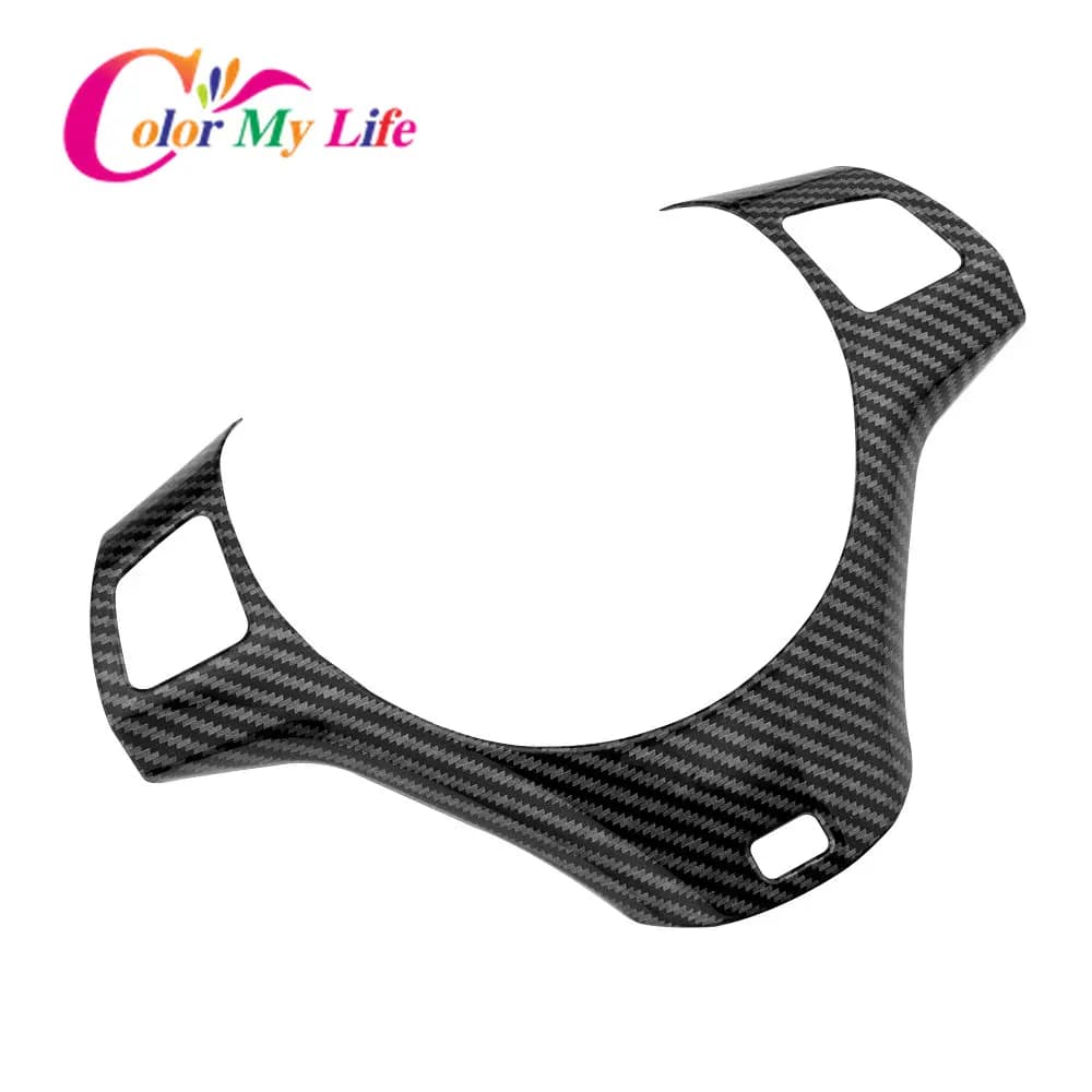 Adesivo per modanatura del rivestimento della copertura della decorazione del pannello del volante dell'auto in fibra di carbonio per BMW Serie 1 3 E87 E90 E92 E93 2005-2012