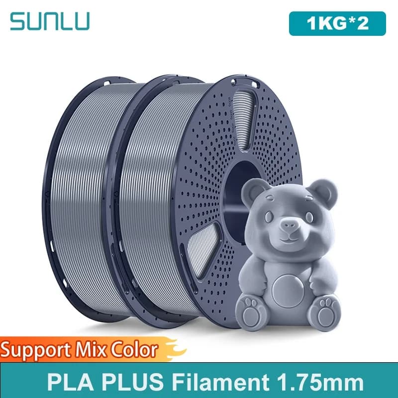SUNLU 2KG PLA PLUS / Transparent Filament 1.75 mm 1000 g (2.2 lbs) Filament ordered high tenacity suitable for most FDM printers