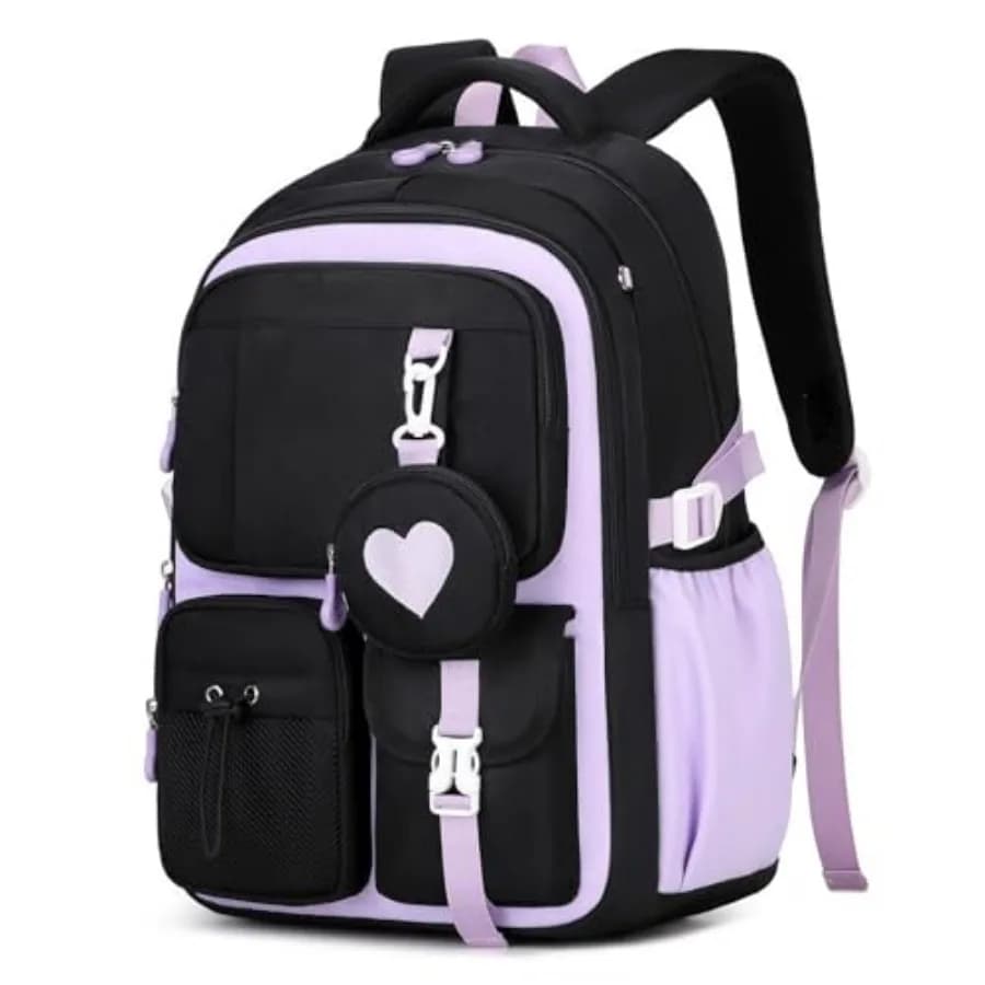 MOONBABY Zaino per ragazze, Zaino per ragazze, Borsa da scuola per studentesse delle scuole primarie e medie, Zaino per studentesse delle scuole medie