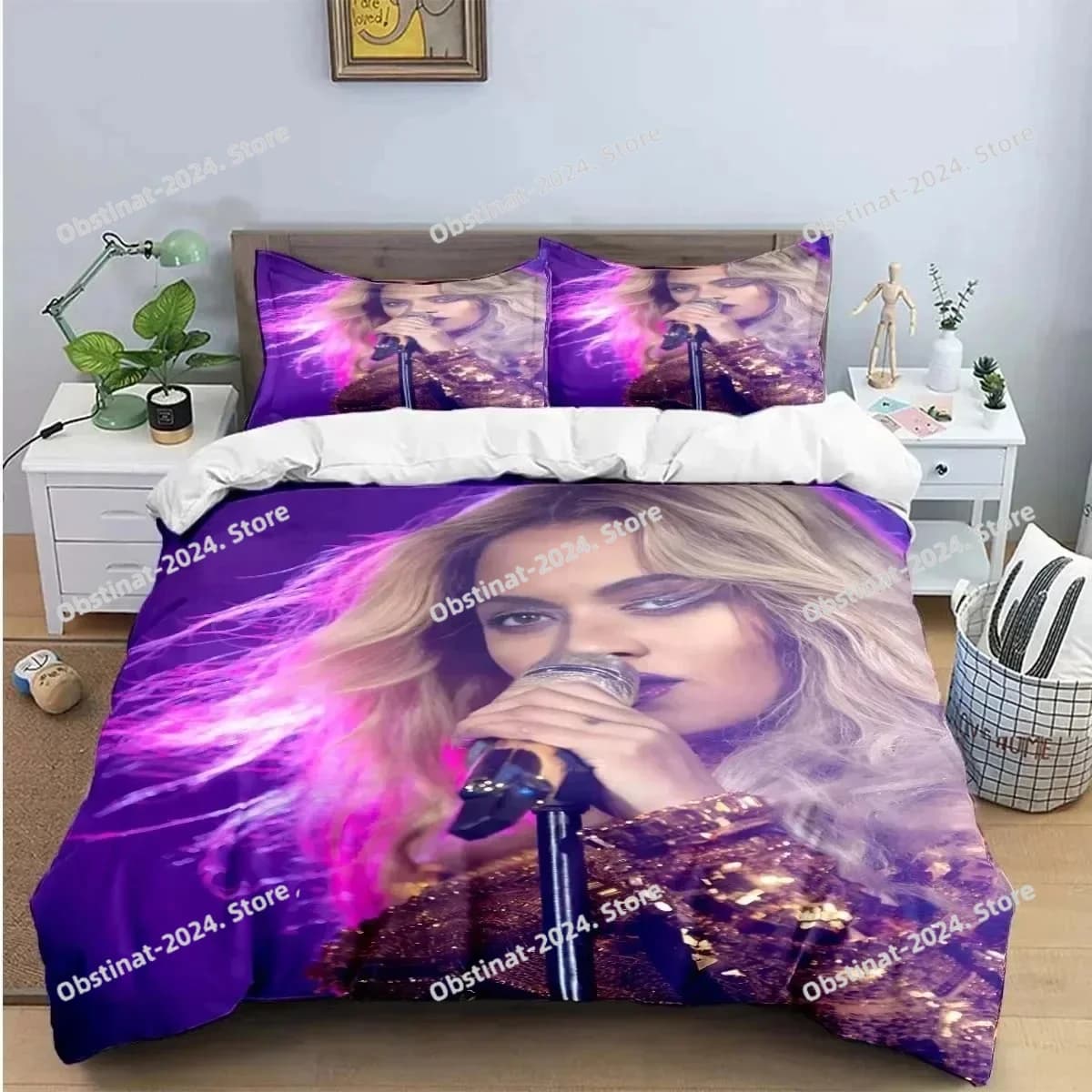 Pop Female Singer B-Beyonce Bedding Set Boys Girls Twin Queen King Size Duvet Cover Pillowcase Bed boys Adult Home Textileextile
