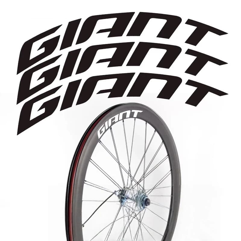 12 pezzi adesivi per decalcomanie per bici da strada per set di due ruote decalcomanie per ciclismo adesivo GIANTE per bicicletta fai da te per accessori per cerchioni/freni a disco