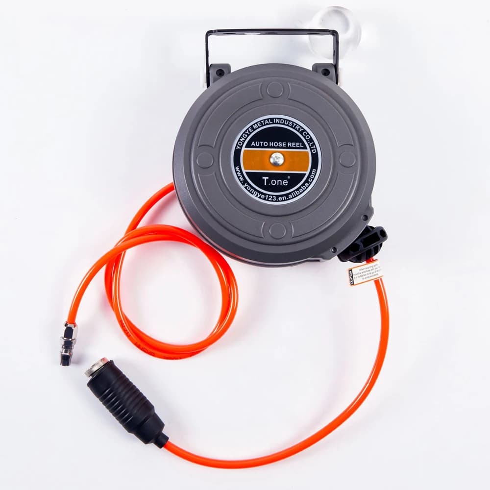 Avvolgitubo Automatico Retrattile da 6mm per Lavaggio Auto e Irrigazione Giardino, Supporto a Parete per Tubi ad Alta Pressione