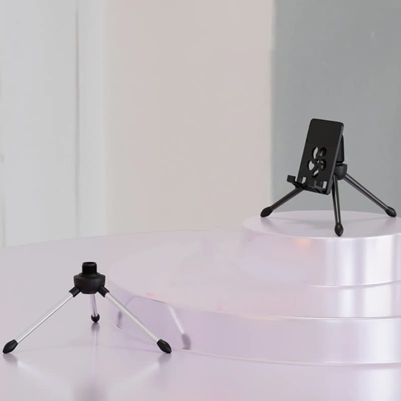 Treppiedi da tavolo con morsetto universale Supporto per supporto per microfoni e supporto per telefono Altezza regolabile