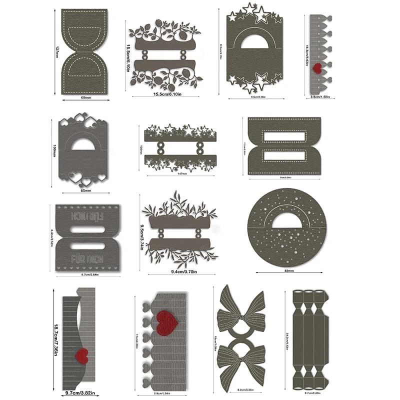 2025 New Arrival Handle Metal Steering Bag for Scrapbooking Package Topper Card Making Craft Knife Punch Stencil