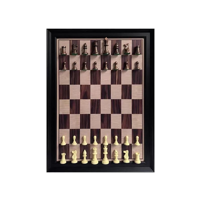 3D Stereoscopic Chess Set Decorative Painting, Luxury Wall Art for Entrance Hall & Sofa Background Wall