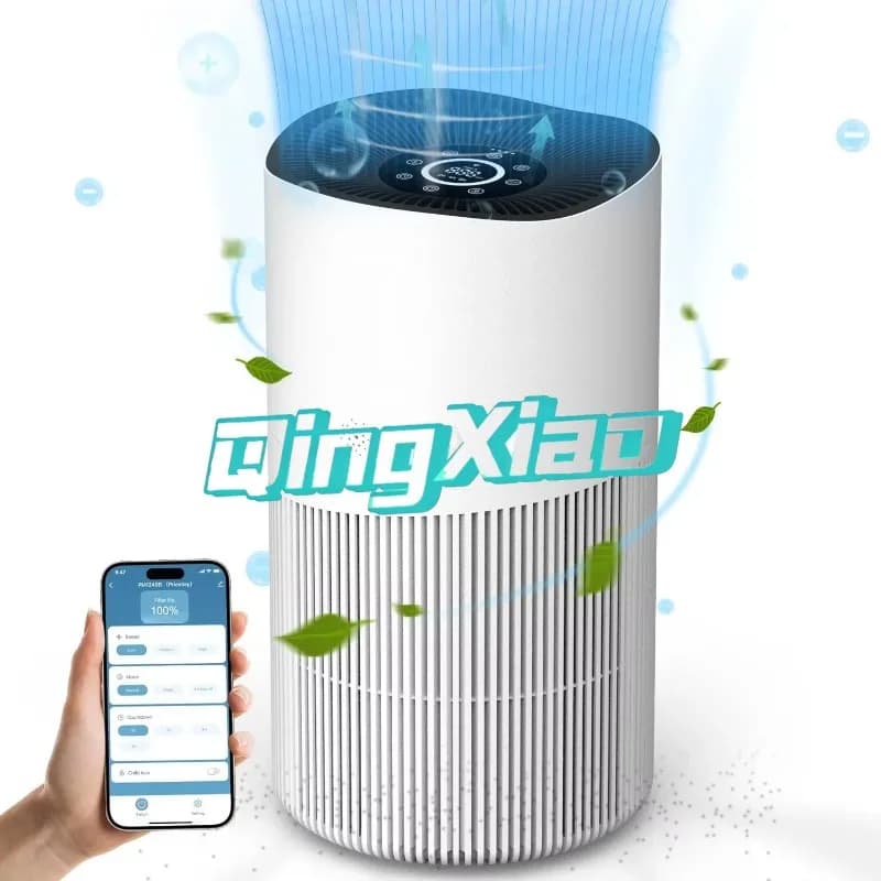 Purificatore d'aria intelligente con controllo tramite app, rimuove fumo e odori, ioni negativi, silenzioso, per interni, casa, camera da letto, regalo, filtro HEPA