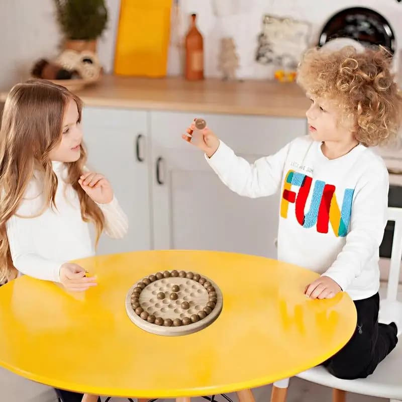 Gioco di perline di legno per bambini Set di scacchi e dama da viaggio in legno per principianti Connect interattivo Perline Giocattoli Mano-occhio
