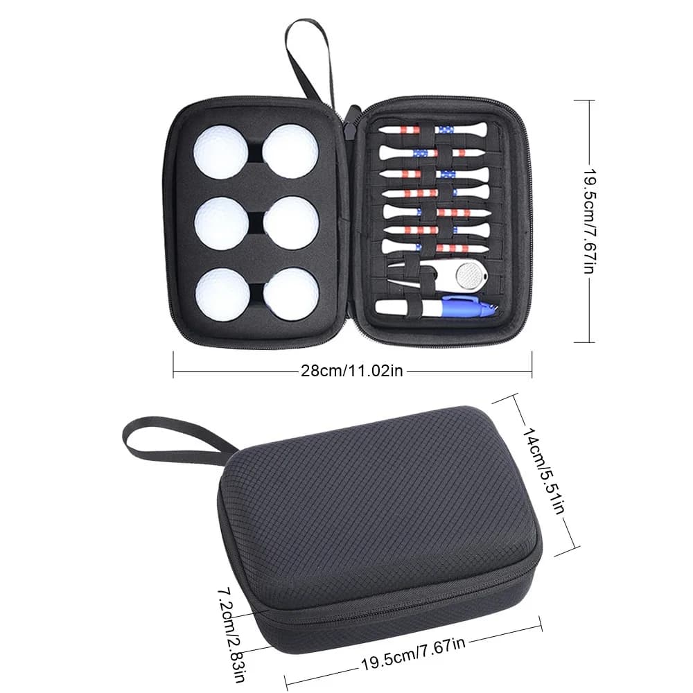 Scatola porta palline da golf multifunzionale con strumento Divot e morsetto per palline, regali da golf per uomini e donne, borsa portaoggetti per accessori per tee da golf