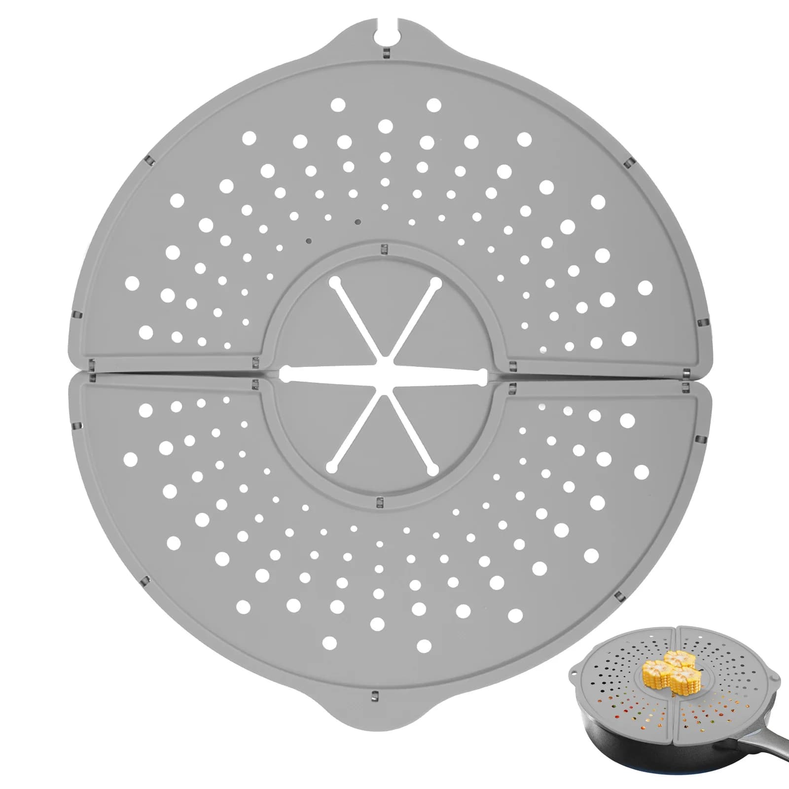 Paraspruzzi Pieghevole Copertura antispruzzo per olio Schermo antispruzzo in silicone Protezione antispruzzo per olio multifunzionale per padella da 10/11/12 pollici