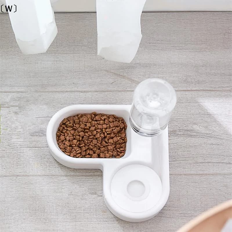 maveraW⚡2-in-1 Bere Automatico Amore Ciotola per Animali Domestici Multifunzionale Ciotola per Alimenti per Gatti per Cani Contenitore per Alimenti con Abbeveratoio per Animali Domestici