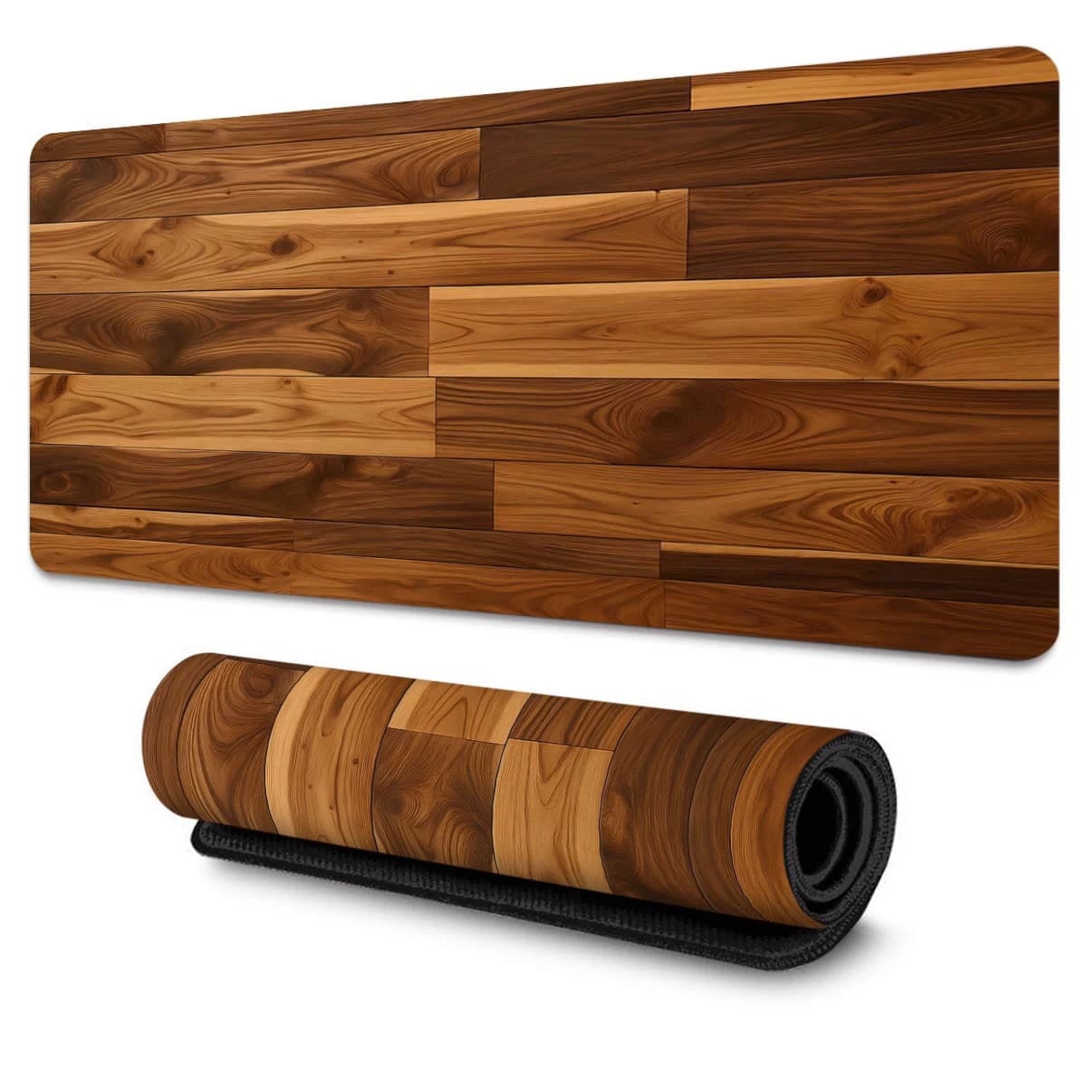 Tappetino per mouse grande con struttura in legno, tappetino da scrivania grande da gioco, tappetino per tastiera con superficie liscia antiscivolo per PC portatile, decorazione da tavolo multiuso
