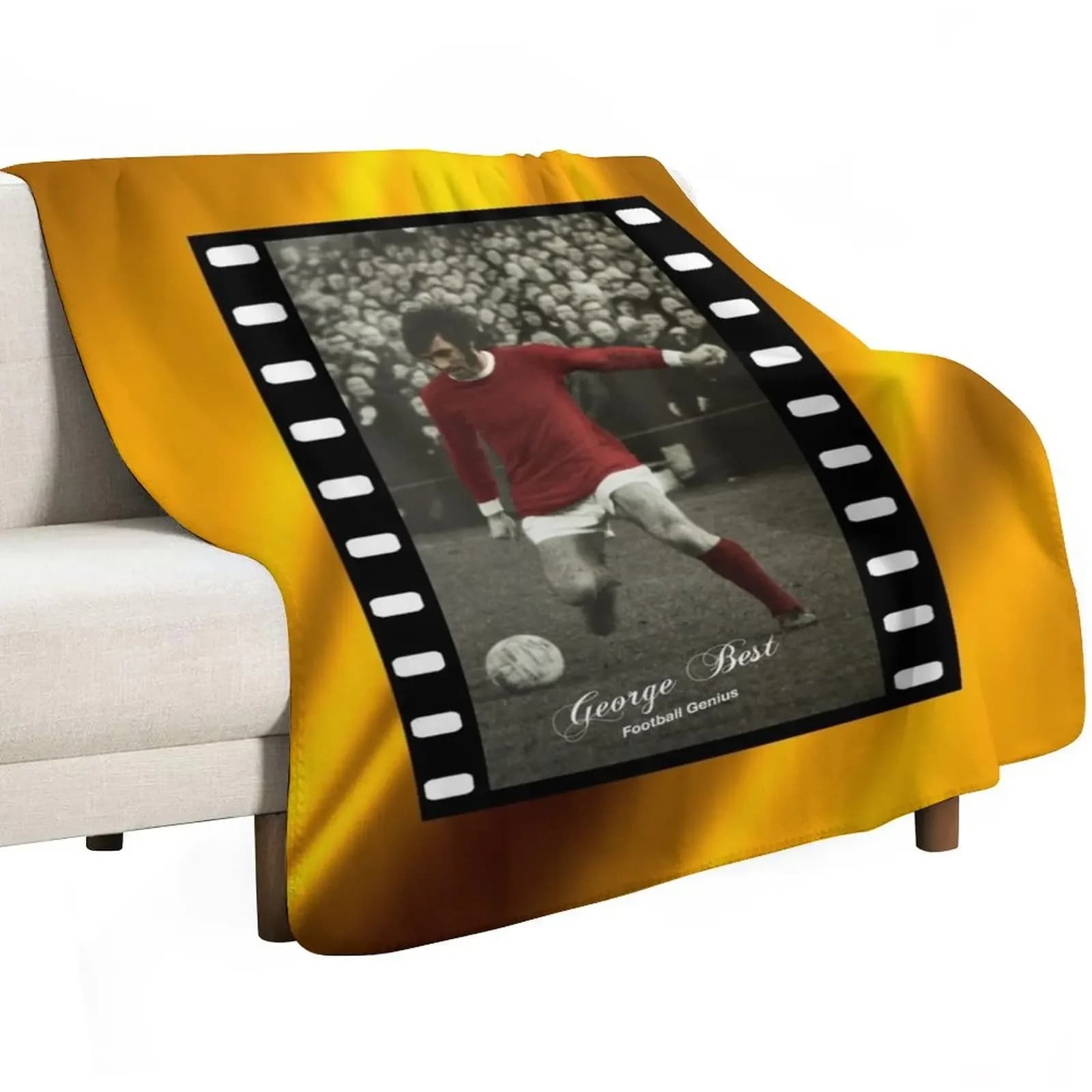 George Best Football Genius Shooting cover Scottish blankets inspired by the anime for sofas Textiles ideal for home