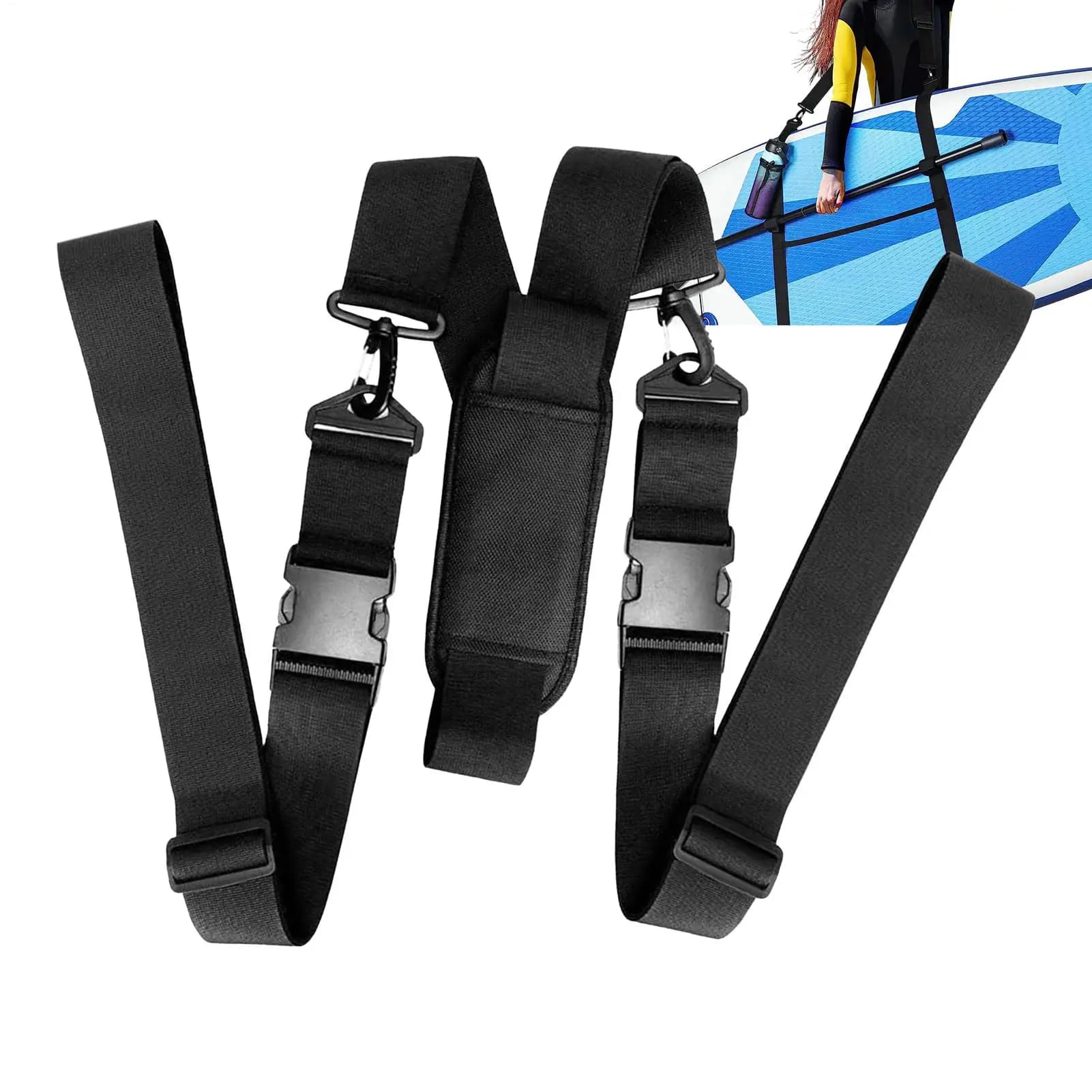 Adjustable Paddle Board Carry Strap Hands Free Kayak Sling Belt Extended Shoulder Strap For Surfing Board Vacation Outdoor Beach