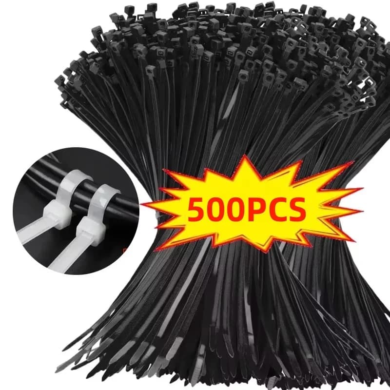 Fascette con cerniera in plastica di nylon, fili, piccoli oggetti, fili vari, ordinamento e raggruppamento, fascette, fascette per cavi