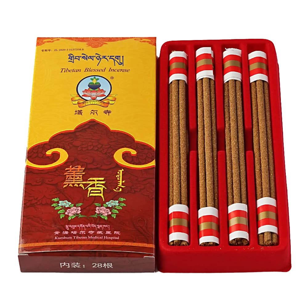 Kumbum Monastery Tibetan Incense Sticks - Handmade Natural Herbal Aromatherapy for Meditation Home Fragrances