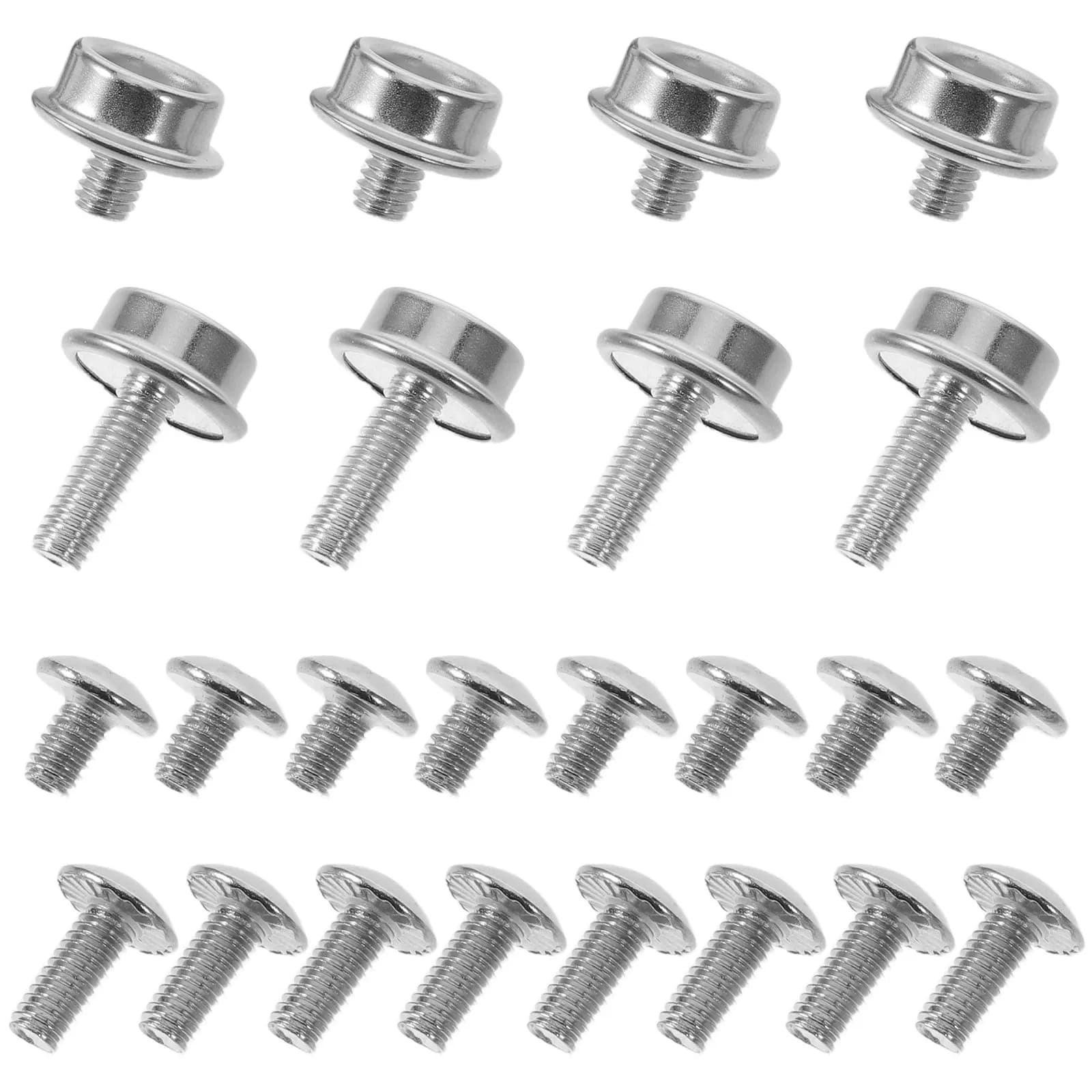 24Pcs Football Face Mask Screws Stainless Steel Hardware Replacement Kit for Hockey Ice Hockey Rugby Universal Fit
