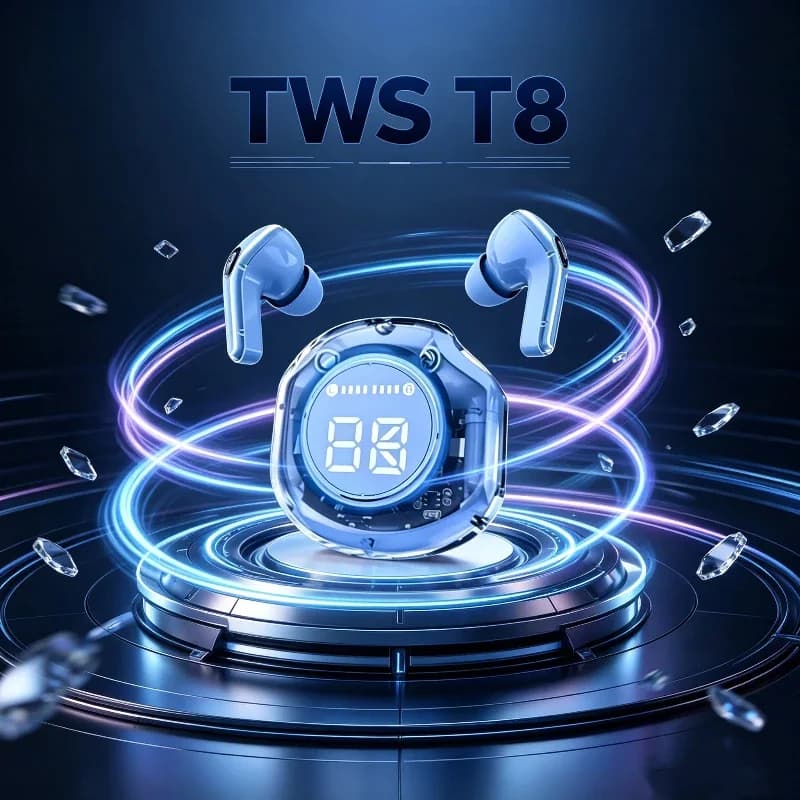 NEW T8 TWS Wireless Earphone Bluetooth 5.3 Headphones Sport Gaming Headsets