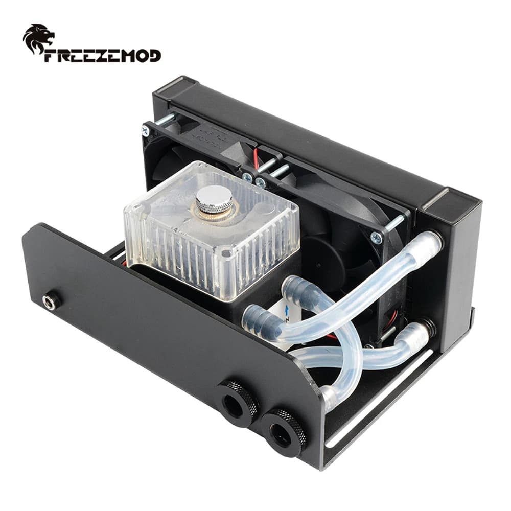 FREEZEMOD AIO Laptop Liquid Cooler Combo Notebook in alluminio Kit di raffreddamento ad acqua industriale modulo 80mm Dual Fan Head 3M SLMZ-V-B