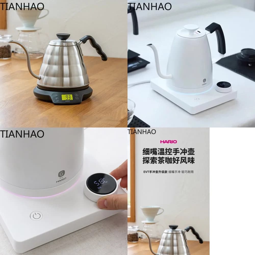 Japanese Stainless Steel Gooseneck Smart Pour Over Coffee Kettle with Electric Temperature Control