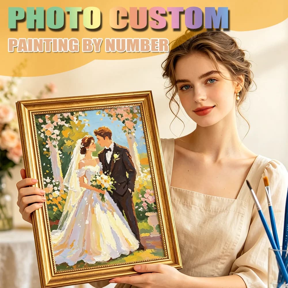 Personalised Painting By Numbers Dropshipp Color Photo Custom person Animals Family canvas painting Acrylic Paint Diy Gift