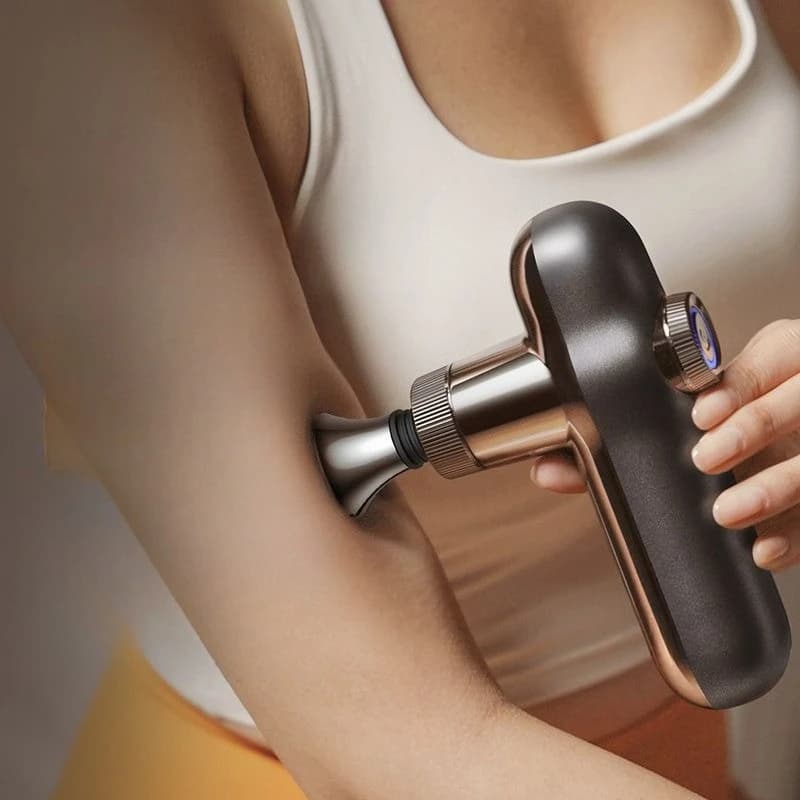 Mini professional level silent massage band gun, fitness soothes and vibrates muscle neck