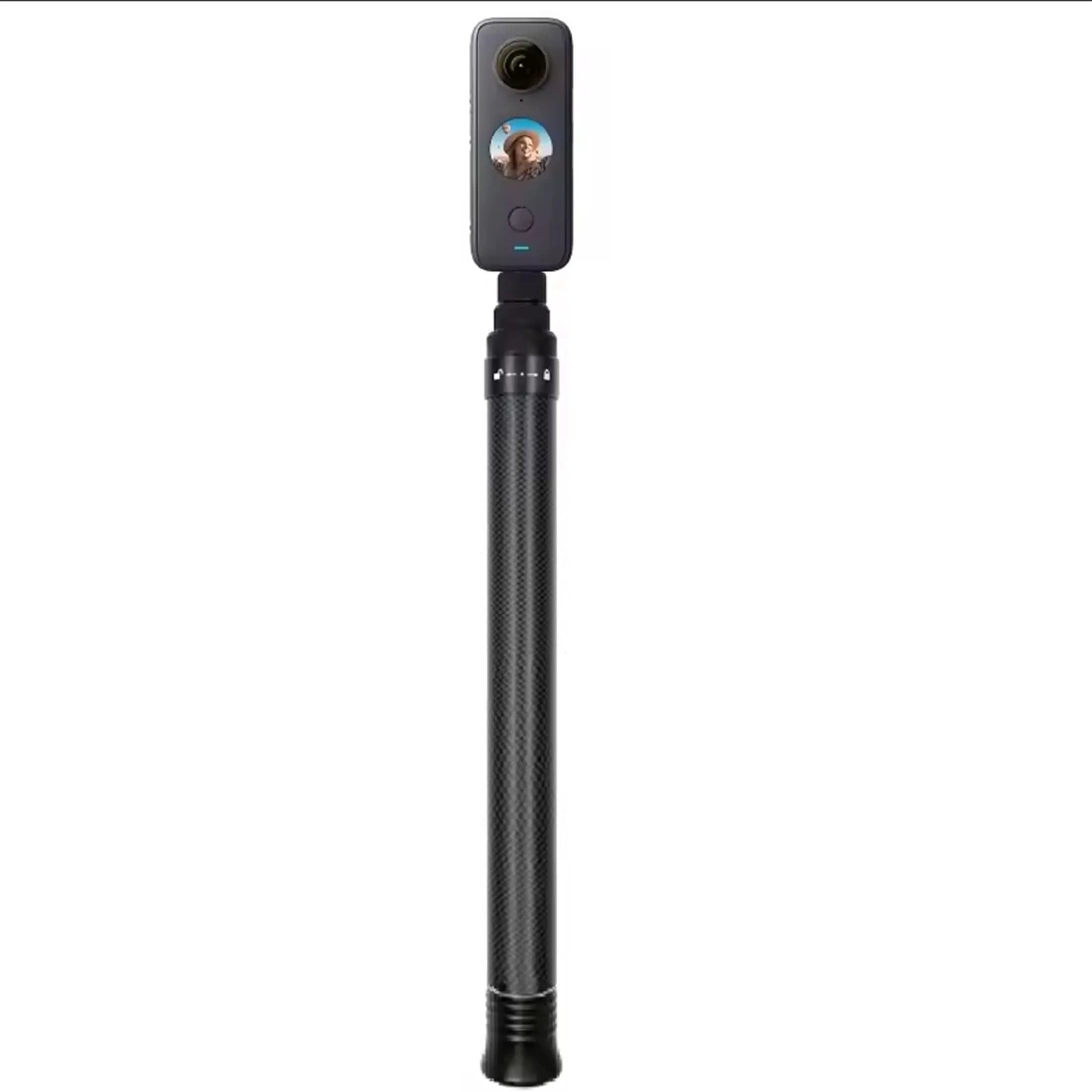 Bastone selfie invisibile in fibra di carbonio con estensione da 1,5 M / 59 pollici per fotocamera Insta360 X4 X3 ONE X/ONE X2/ONE R ONE RS X3 RX