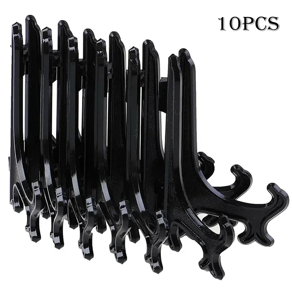 10 pezzi portapiatti in plastica espositore per piatti cornici pieghevoli portafoto portaoggetti da cucina organizer da cucina