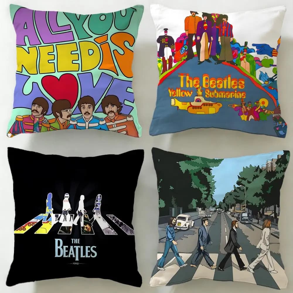 Federa per cuscino classica dei Beatles, morbida e facile da lavare, versatile per divano, letto, viaggi e ufficio
