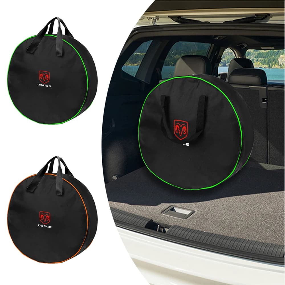 Borsa portaoggetti impermeabile per cavo di ricarica con logo auto per Dodge Durango Caliber Neon Ram1500 Avenger Caliber