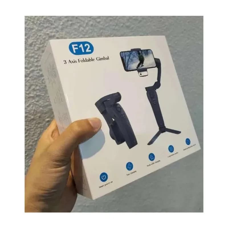 Stabilizzatore cardanico portatile professionale Smart Shooting Selfie Stick F12 con stabilizzatore cardanico per treppiede Monitoraggio automatico del volto