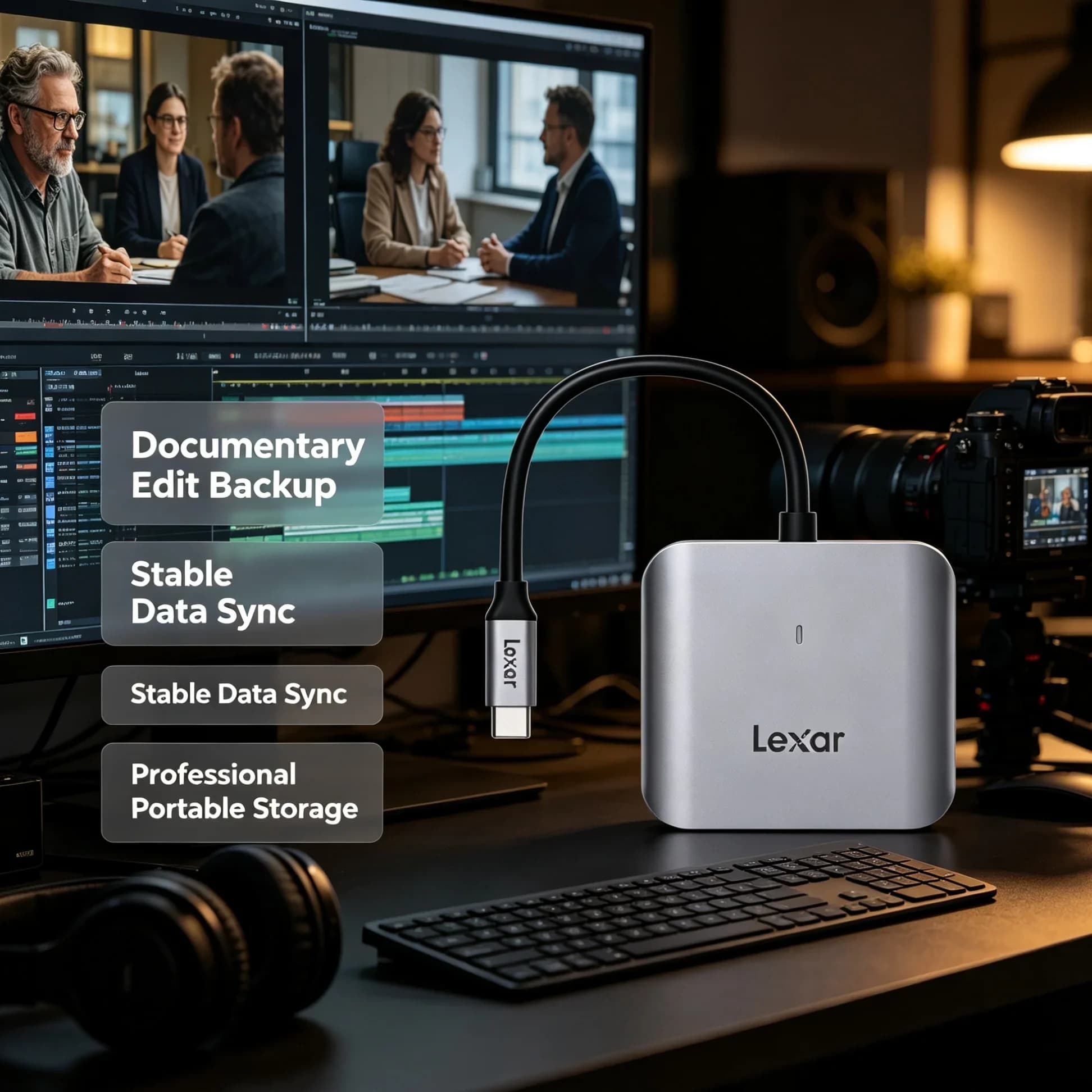 Lexar CFexpress Type B Card Reader for Photo Video Editing USB 3.2 Gen 2 10Gbps Type C CFE Memory Reader 8K RAW Laptop