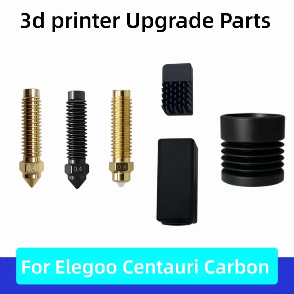 1pcs 0.2/0.4/0.6/0.8mm Ceramic Hotend Nozzle Brass Bimetallic Hotend Kit 3D Printer Parts for Elegoo Centauri Carbon