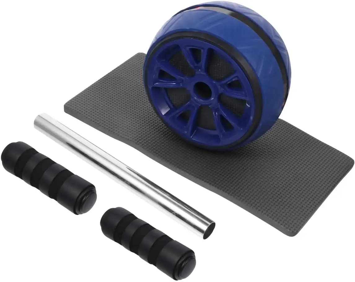 2pcs Ab Roller Wheel Non-slip Silent Fitness Equipment for Core Strengthening and Fat Burning with Material Comfortable Handle S