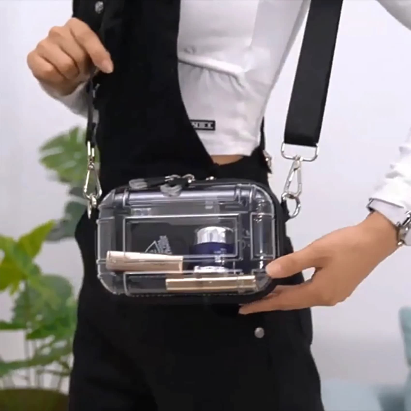 Transparent Portable Shoulder Shoulder Bags Waterproof Clear Bags Travel Bag for Shopping Shoulder Bag for Phone
